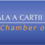 Logo of Camera Nationala a Cartii on a blue background