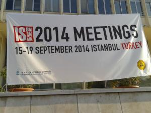 Banner for the AGM Meeting in front of Istanbul Commerce University