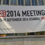 The 2014 meeting took place at Istanbul Commerce University Banner for the AGM Meeting in front of Istanbul Commerce University