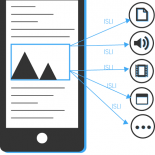 image showing a multimedia ebook using ISLI