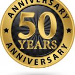 Copyright Bigstock/DinoZ Gold 50 Anniversary logo